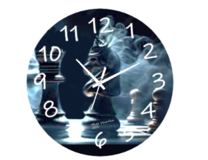 "Close-up of a digital chess clock with clear time displays, showing accurate countdowns for both players during a chess match."