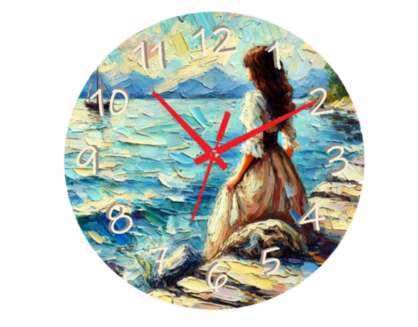 Elf on a Mushroom Clock with a whimsical design of an elf sitting on a mushroom, crafted with durable materials and an easy-to-read face, perfect for adding charm and fun to any room.