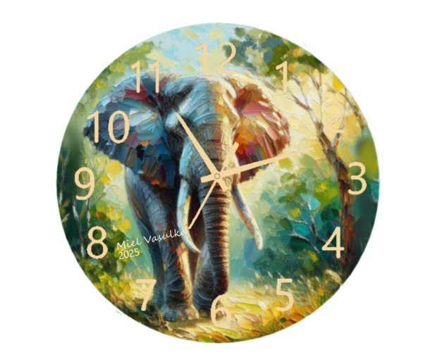 "Bring the strength and grace of the wild into your home with the stunning Elephant Clock!"