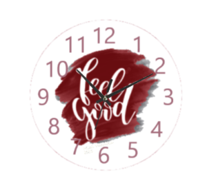 "Feel Good Clock with motivational design, featuring a modern, minimalist style and silent quartz movement, perfect for home or office decor."