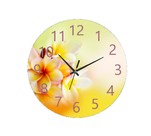 Flowers Clock featuring a colorful floral design, weather-resistant material, and easy-to-read numbers, perfect for indoor and outdoor spaces.