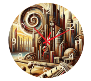 Cowboy at a Ranch Clock with detailed imagery of a cowboy in action, perfect for western and rustic-themed decor, with a clear clock face and durable materials.