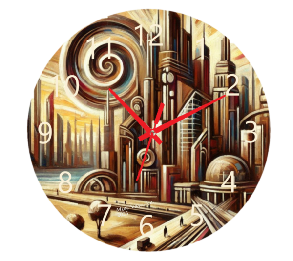 Cowboy at a Ranch Clock with detailed imagery of a cowboy in action, perfect for western and rustic-themed decor, with a clear clock face and durable materials.