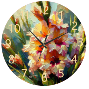 "Ice Cave Clock featuring a stunning frozen cavern with an easy-to-read clock face."