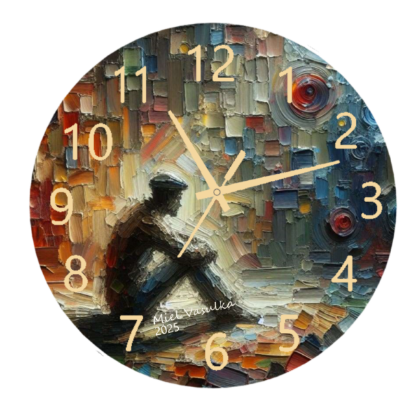 Introspection Clock featuring calming, reflective imagery to inspire mindfulness and peace, with a clear and functional clock face.