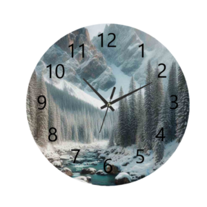 Rockies Clock featuring a mountain-inspired design with rugged peaks, weather-resistant material, and easy-to-read numbers, perfect for both indoor and outdoor spaces.