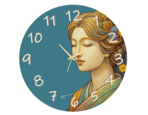 The Great Mother Clock with an artistic design symbolizing nature and nurturing, durable materials, and an easy-to-read face, perfect for eco-conscious decor.